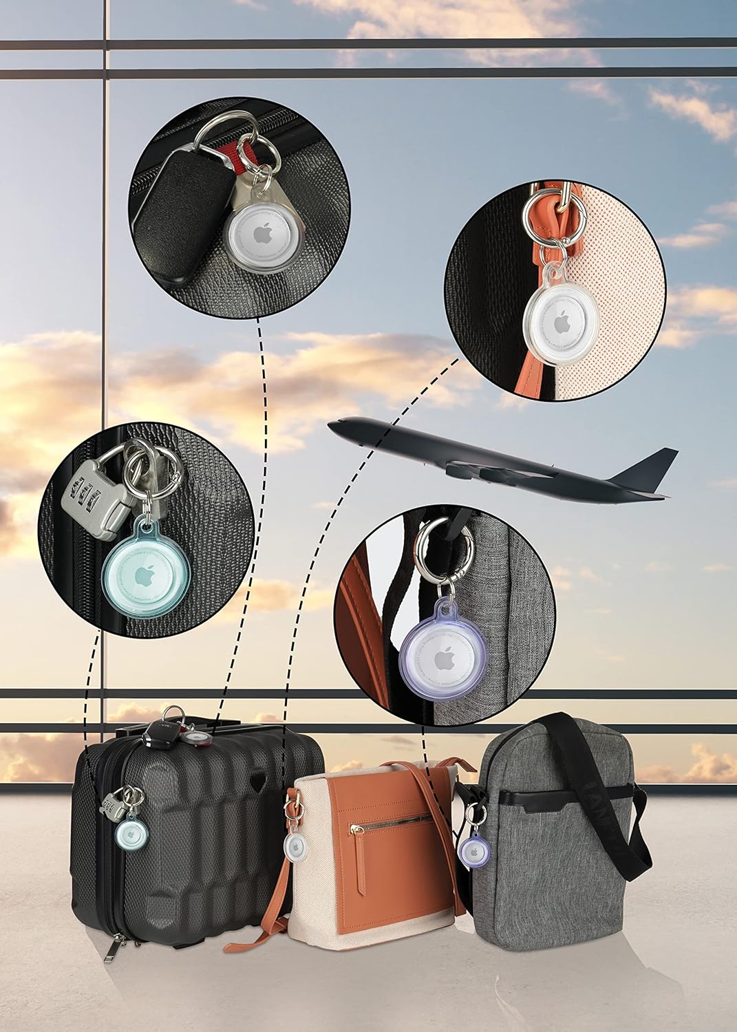 Airtag Holder Keychain 2 Pack