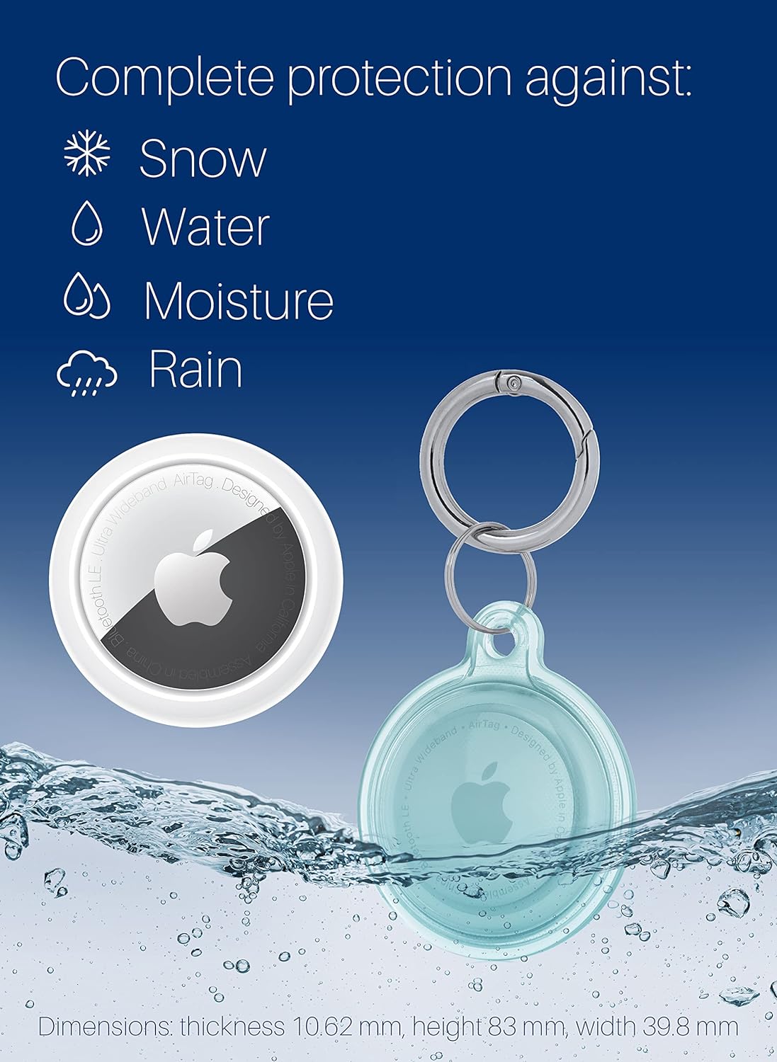 IP68 Airtag Keyring Holder